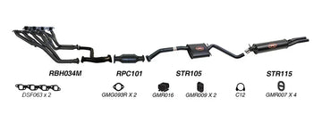 Redback Exhaust 2 1/2" Complete System for Holden Commodore (04/1995 - 08/1997), Calais (04/1995 - 09/1997) - Brixton 4x4 - Buy Online Now!